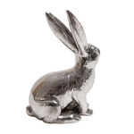 Figurka Zając siedzący srebrny 17,5cm