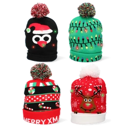 Czapka zimowa LED 25cm mix wzorów