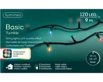 Lampki 120 led 9m czarny/ multi Flesz 8 funkcji