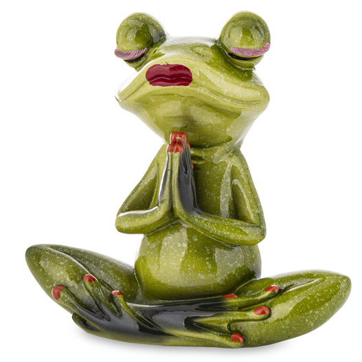 Figurka Żaba zielona medytująca 14,5cm