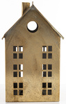 Domek metal złoty na t-light 36x21cm