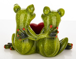 Figurka Żaby siedzące z czerwonym sercem 8,5x12cm