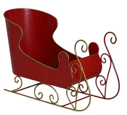 Sanie metalowe czerwone 36,5x17,5cm