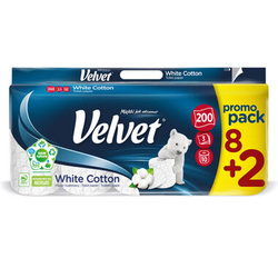 Papier toaletowy Velvet Cotton 200 listków 10rolek