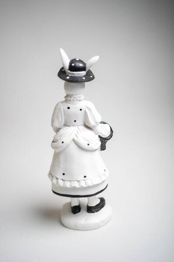 Figurka Zając w czarnym fraku lub białej sukience 28cm