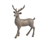 Jeleń ceramiczny szaro-złoty
