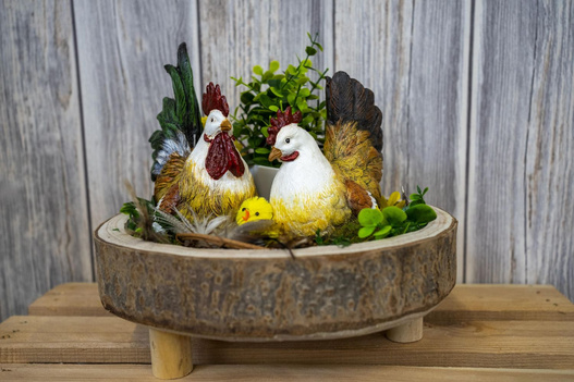 Figurka ceramiczna kogut / kura 15cm