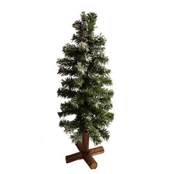 Choinka sztuczna, zielona, oblodzona na podstawie 40cm