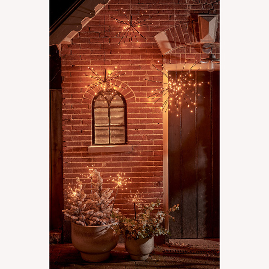 Kula zew/wew 72 LED czarna /ciepły biały średnica 45cm timer