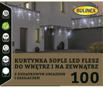 Kurtyna flesz 100LED 4,8m biały zimny zewnętrzne