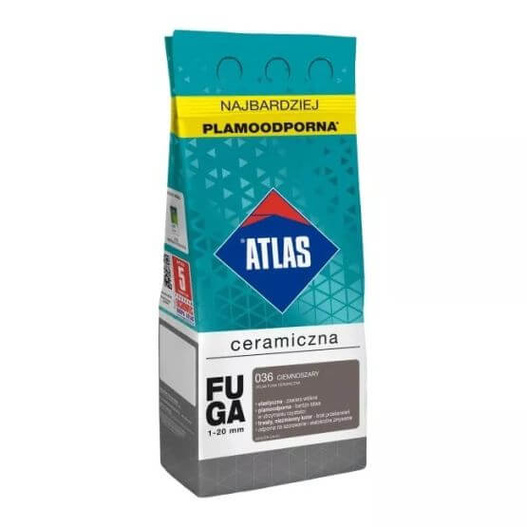 Fuga ceramiczna Atlas 036 ciemnoszary 2 kg