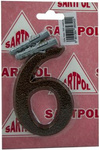 Cyfra 6/9 antyk 10cm miedź