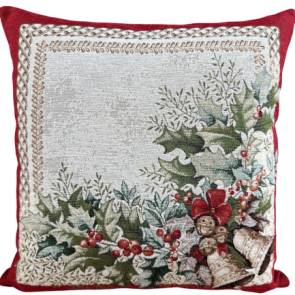 BN Poszewka 40x40cm Chenille Świąteczny stroik, dzwonki
