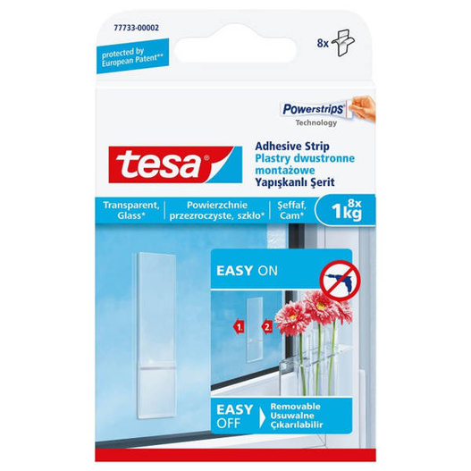 Plastry montażowe bezbarwne Tesa 8sztuk do 1 kg