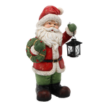 Figurka Mikołaj ceramiczny LED czerwony z latarnią 51cm