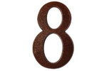 Cyfra aluminiowa "8" 20 cm Miedź Antyk