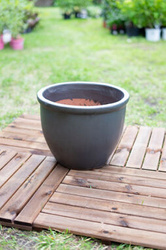 Grafitowa donica ceramiczna Polnix h=31 cm fi 39cm