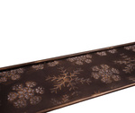 Taca metal złota, śnieżyki na nóżkach z ptaszkami 66x20cm