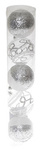Bombki transparentne srebrne 5 sztuk 8cm
