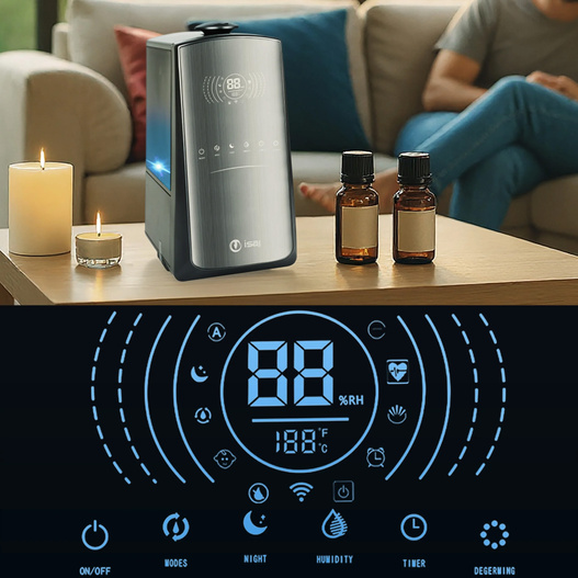 Nawilżacz powietrza ISAJ HA1 Oczyszcza Jonizuje Dyfuzor Aromaterapia