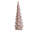 Choinka ceramiczna biała LED 24 cm