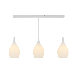 Lampa wisząca szklana potrójna Blanco E27 3x40W