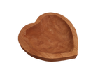 Miska serce drewniane brąz 21x5cm