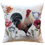 Poszewka na poduszkę EDEN kogut i kwiaty 40x40cm Chenille