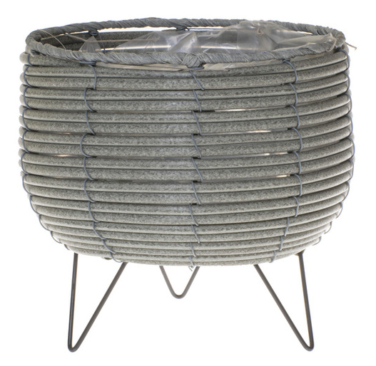 Osłonka na metalowych nogach szara 14x20cm