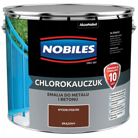 Chlorokauczuk Nobiles Brązowy Wysoki połysk 10l