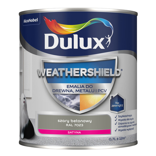 Emalia do drewna i metalu Weathershield Szary Betonowy 0,7L Dulux