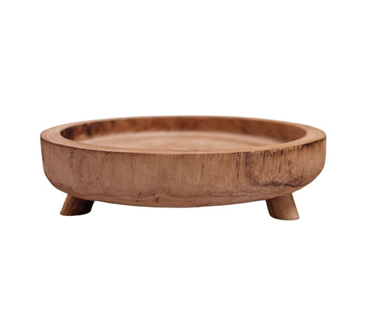 Podstawka drewniana wklęsła na nóżkach okrągła 34cm