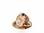 KLIMT Filiżanka ze spodkiem espresso 80ml Pocałunek w pudełku Carmani