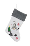 Skarpeta na prezenty biało-szara Skrzat