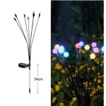 Lampa solarna czarna mini kulki 6sztuk 70 cm