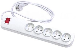 Przedłużacz przepięciowy 5x uziemienie 1,5m