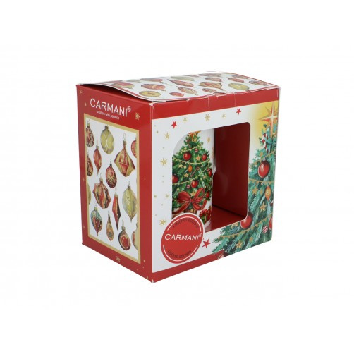 Kubek świąteczny w pudełku Choinka Carmani 360ml