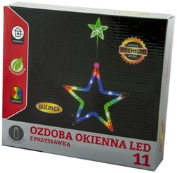 Ozdoba okienna LED gwiazda 11 diod multikolor