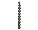 Bombki Tuba 6cm 10szt ciemno zielone połysk/mat/brokat