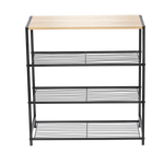 Regał metalowy czarny z 4 półkami 60x30x63,5cm