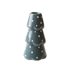 Świecznik ceramiczny choinka w kropki h12 cm