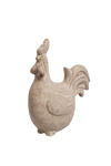 Figurka Kogut ceramiczny beżowy cieniowany 16x19cm
