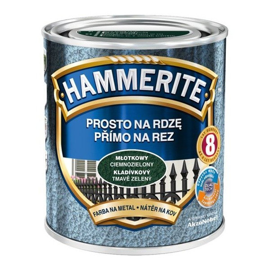 Farba Hammerite na rdzę 0,7l Ciemnozielony