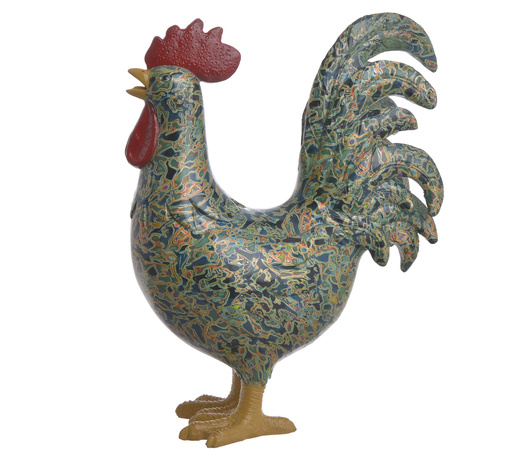 Figurka Kogut zielona mozaika 25,5 cm