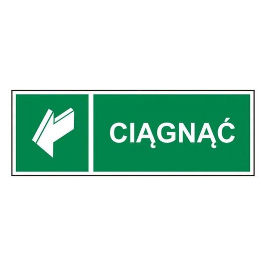 Naklejka informacyjna "Ciągnąć" 15x5cm