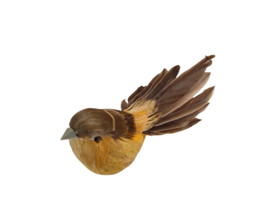 Ptaszki na klipsie żółte 12 cm 2 szt dekoracyjne