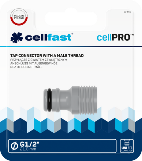 Przyłącze z gwintem zewnętrznym 1/2'' Cellfast