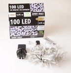 Zewnętrzne i wewn lampki 100 Led 4,95m biały zimny