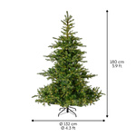 Choinka 180cm Jodła 400 Led biały ciepły PE