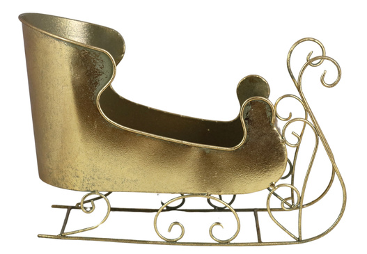 Sanie metalowe złote 26x12,5cm